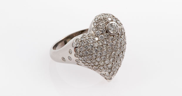JFHR1 Diamond Heart ring