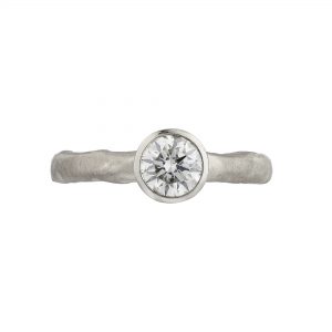 18ct white gold Molten 0.70ct diamond engagement ring