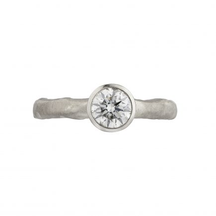 18ct white gold Molten 0.70ct diamond engagement ring