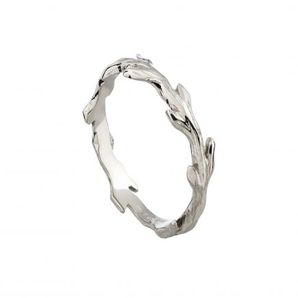 18ct white gold woodland wedding ring
