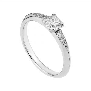 18ct white gold and 50pt diamond Coco engagement ring