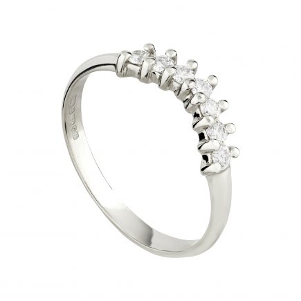18ct white gold and diamond fitted Coco wedding ring