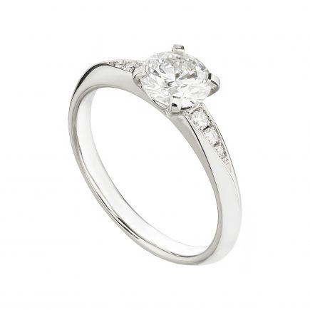 18ct white gold and 1 carat diamond Coco engagement ring