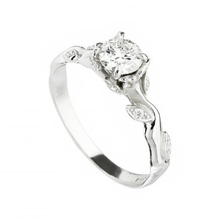 Platinum and 50pt diamond Rose and Thorn solitaire