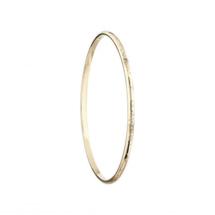 9ct yellow gold and white diamond stardust bangle