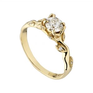 18ct white gold and Diamond Rose and Thorn engagement ring