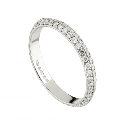 18ct white double-sided full Coco eternity ring