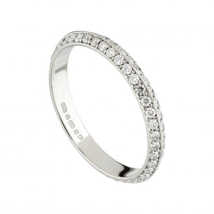 18ct white double-sided full Coco eternity ring