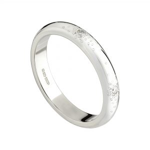 18ct white gold and white diamond Stardust eternity ring