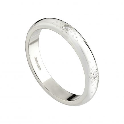 18ct white gold and white diamond Stardust eternity ring