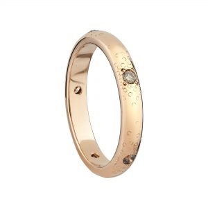 18ct rose gold and champagne diamond Stardust eternity ring