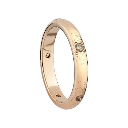 18ct rose gold and champagne diamond Stardust eternity ring