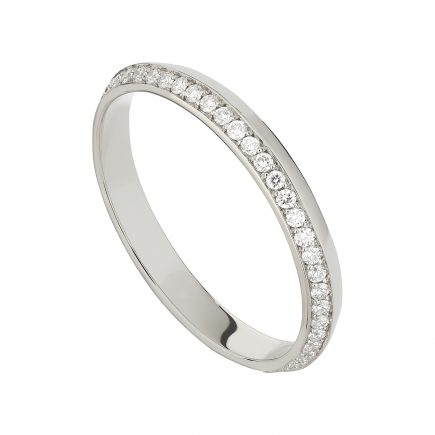 18ct White Gold Coco Fine Wedding Band Full Set With White Diamonds