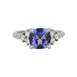 18ct white gold Tanzanite and Diamond Coco cocktail ring
