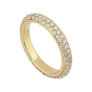 18y D-shape full pave white dia Eternity