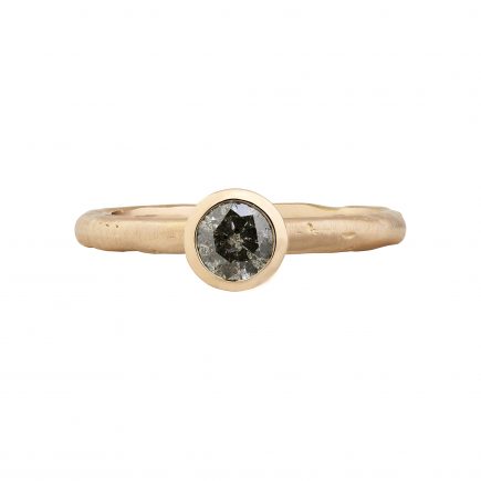 18ct rose gold 0.42ct salt and pepper diamond engagement ring