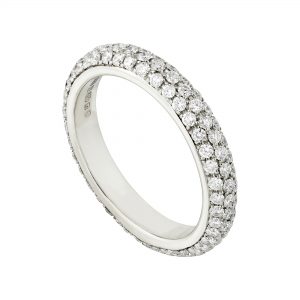 18ct white gold full pave-set diamond eternity ring