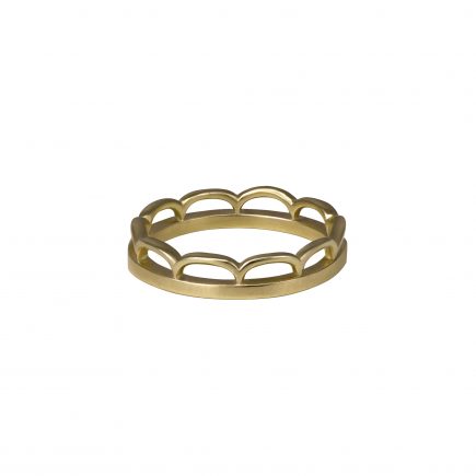9ct yellow gold Cara Tonkin scallop lace ring