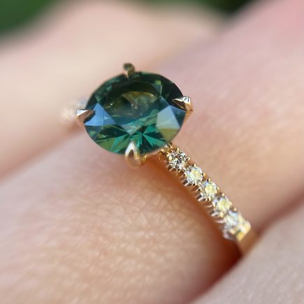 18ct Rose Gold Australian Sapphire Solitaire Ring