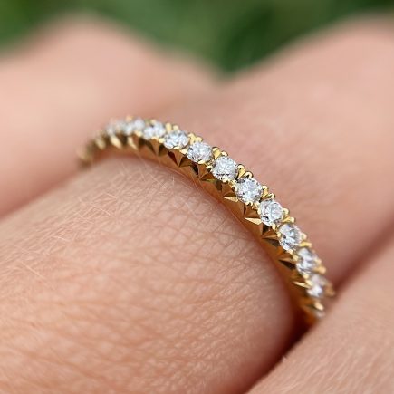 18ct Yellow Gold French-cut White Diamond Eternity Ring