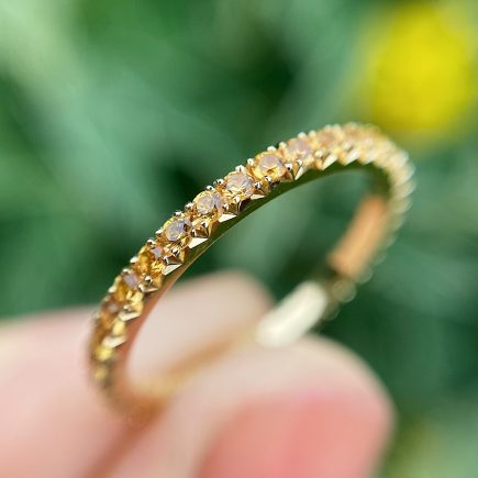 18ct Yellow Gold French-cut Yellow Sapphire Eternity Ring