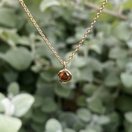 18ct Yellow Gold and Cognac Diamond Brighton Rocks Faceted Necklace