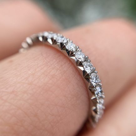 Platinum French-cut White Diamond Eternity Ring