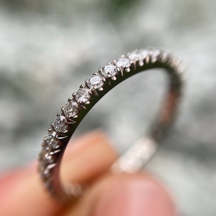 Platinum Cut-down White Diamond Eternity Ring