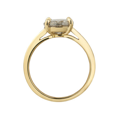 18ct yellow gold 2.02ct salt and pepper diamond engagement ring ...