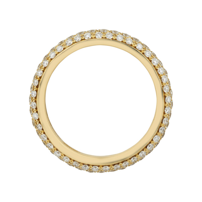 18ct yellow gold full pave-set white diamond eternity ring - Baroque ...