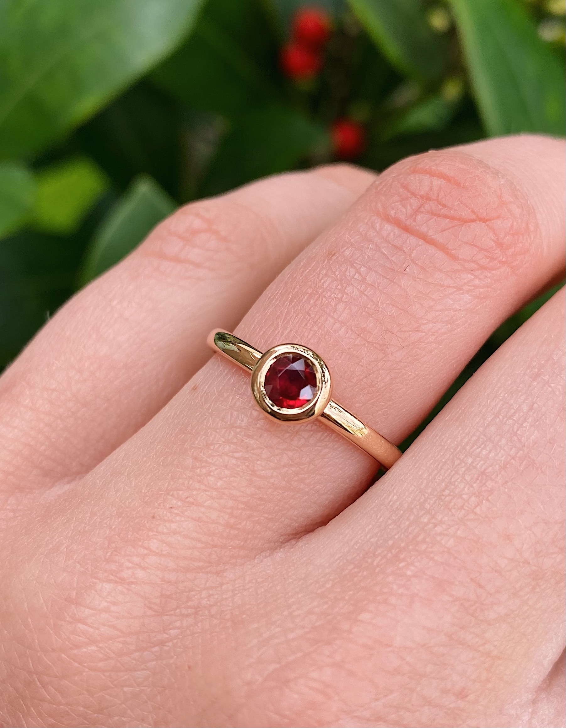 18ct Yellow Gold and Ruby Ring - Baroque Jewellery