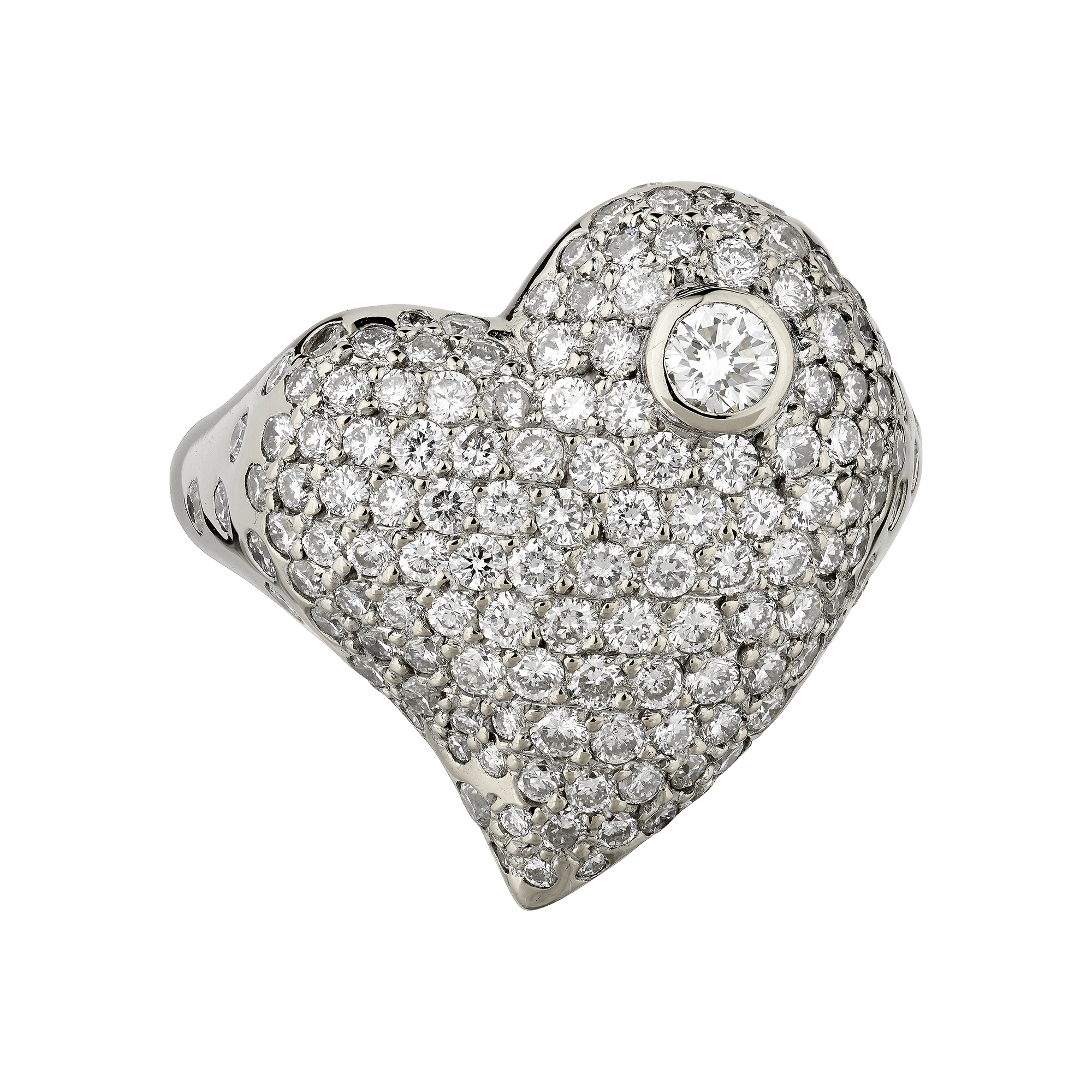 Large sales heart ring