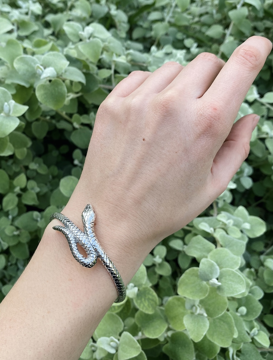 Silver Snake Bangle Bracelet CZ 925 Sterling Silver HALLMARKED SERPENT |  eBay