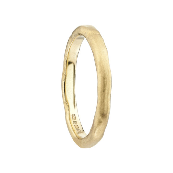 18ct Yellow Gold Fine Molten Ring