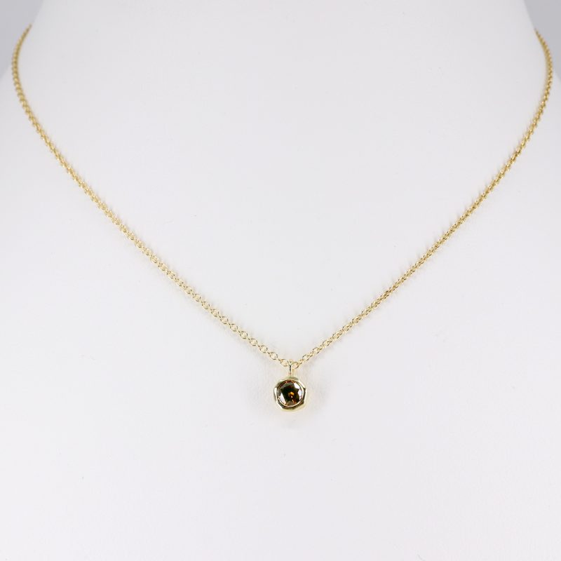 18ct yellow gold and cognac diamond brighton rocks necklace
