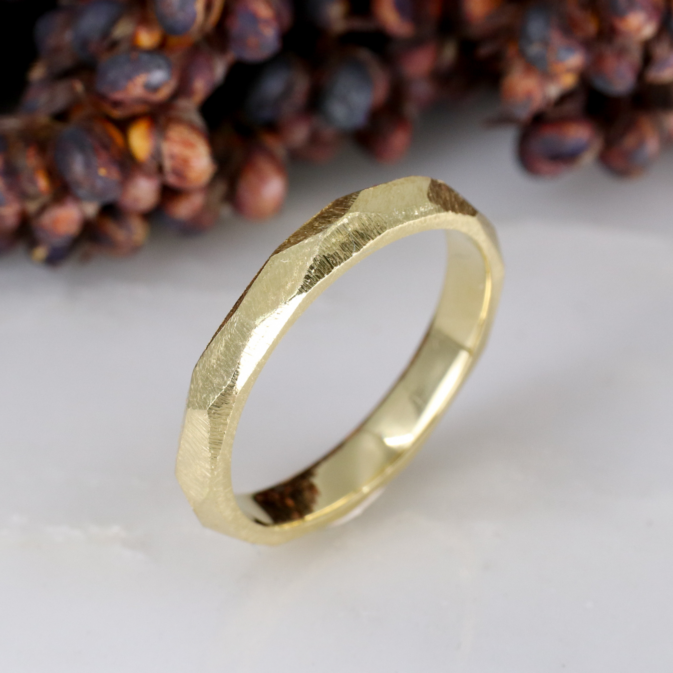 18ct yellow gold fine brighton rocks wedding ring - Baroque Jewellery
