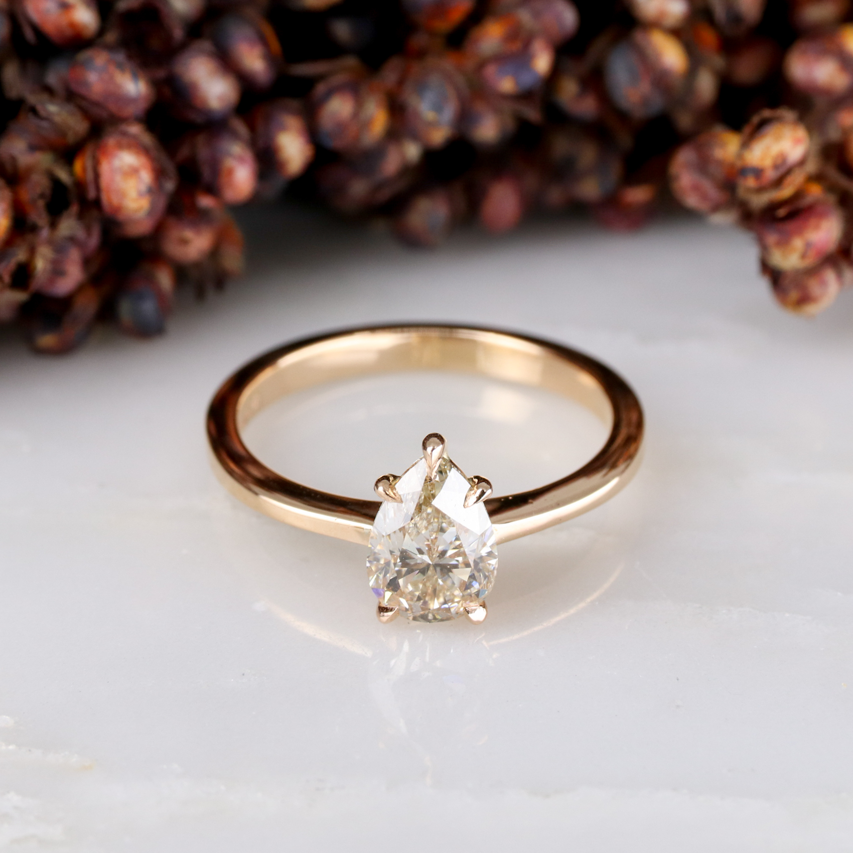 18ct rose gold 1ct diamond ring 18ct rose gold 1ct diamond ring