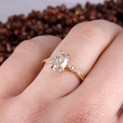 1.51ct long champagne oval with millgrain shaped shoulders - EXPORT-5 1.51ct long champagne oval with millgrain shaped shoulders - EXPORT-5
