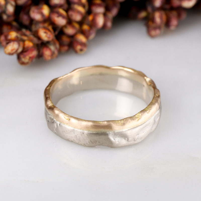 Molten - 18W-R - two coloured molten ring - EXPORT-1 Molten - 18W-R - two coloured molten ring - EXPORT-1