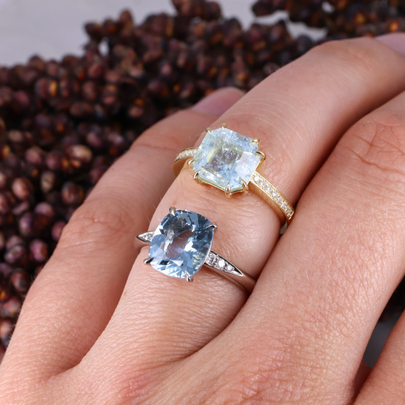 Rise - 18W - 2.16ct aquamarine coco ring - EXPORT-6 Rise - 18W - 2.16ct aquamarine coco ring - EXPORT-6