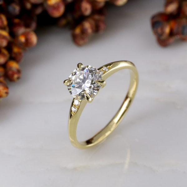 18ct Yellow gold Mini Coco engagement ring with Lab-Grown Diamond