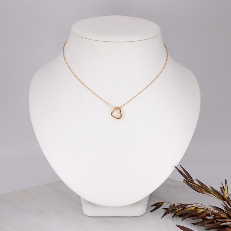 18ct rose gold heart pendant