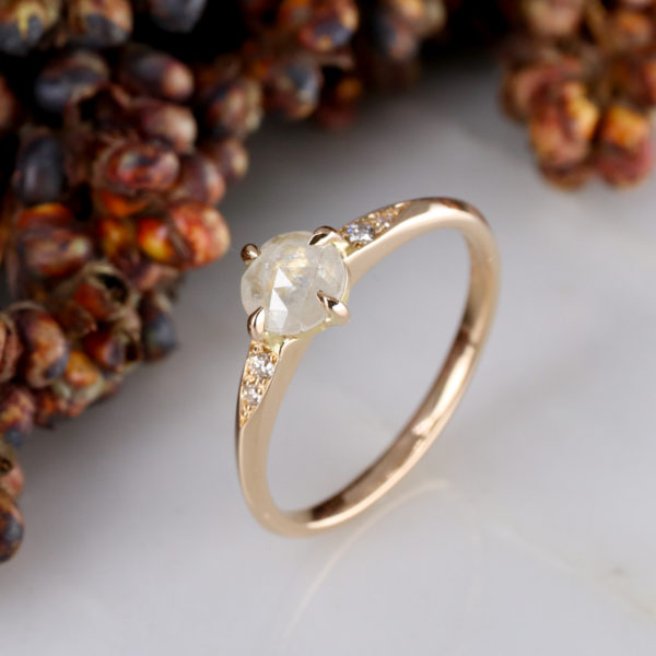 18ct rose gold Mini Coco with snowflake diamond