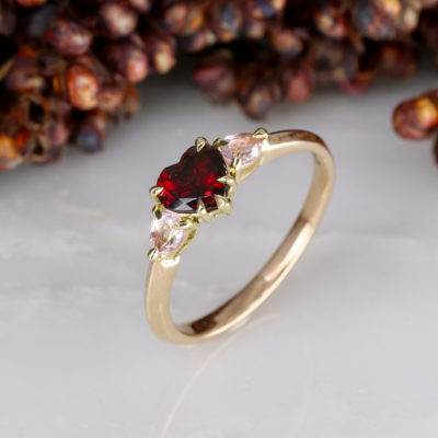 Heart garnet ring Heart garnet ring
