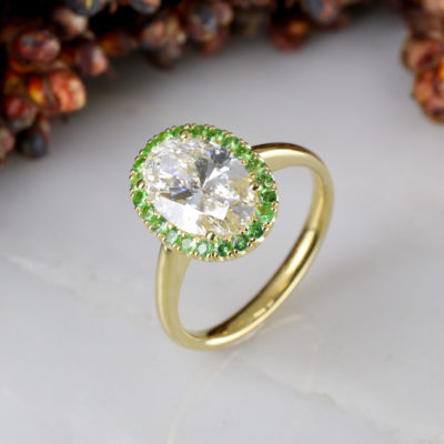 tsavorite garnet halo tsavorite garnet halo